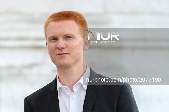 La France Insoumise (LFI) leftist party member of parliament Adrien Quatennens attends a demonstration against the French government's plann...