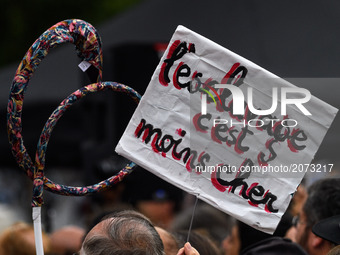 Deputys of " la France Insoumise " lead by Jean-Luc Melenchon organised an assembly in Republique's place in Paris to protest against the la...