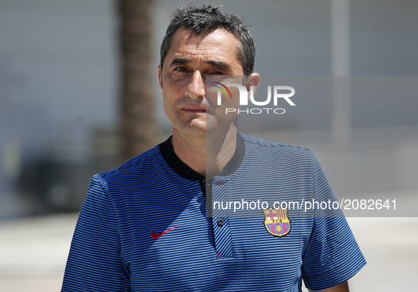 Ernesto Valverde after the FC Barcelona training, on 17 july 2017. Photo: Joan Valls/Urbanandsport/Nurphoto -- 