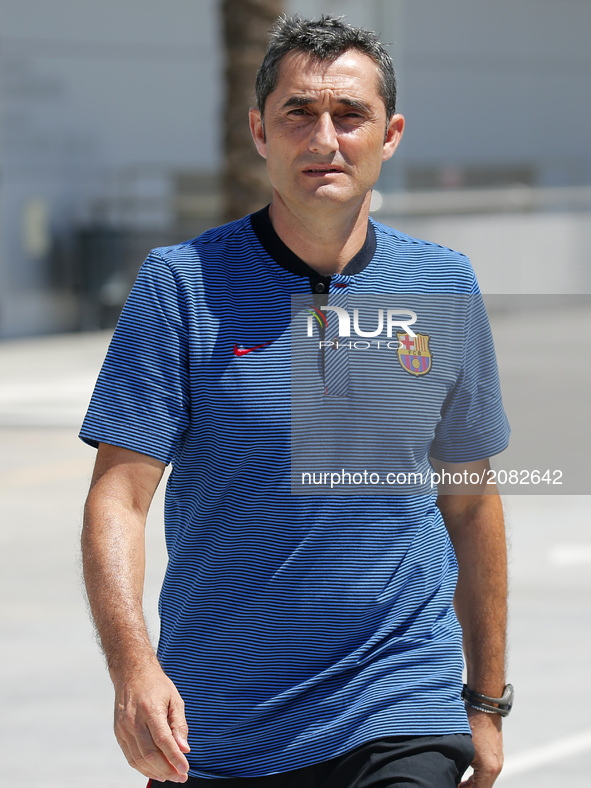 Ernesto Valverde after  the FC Barcelona training, on 17 july 2017. Photo: Joan Valls/Urbanandsport/Nurphoto -- 