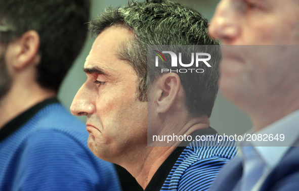 Ernesto Valverde during the press conference, on 17 july 2017. Photo: Joan Valls/Urbanandsport/Nurphoto -- 
