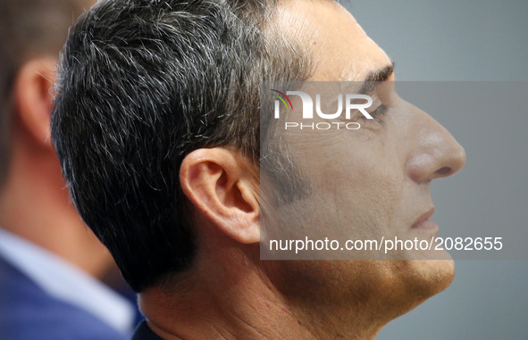 Ernesto Valverde during the press conference, on 17 july 2017. Photo: Joan Valls/Urbanandsport/Nurphoto -- 