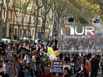 More than 15000 protesters took to the streets of Toulouse against the new Macron's reforms on the Work Code. It's a nation-wide action day...