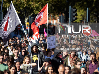 More than 15000 protesters took to the streets of Toulouse against the new Macron's reforms on the Work Code. It's a nation-wide action day...