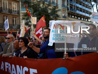 More than 15000 protesters took to the streets of Toulouse against the new Macron's reforms on the Work Code. It's a nation-wide action day...