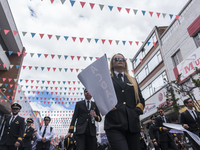 Pilots of ACDAC (Colombian Association of Civil Aviators) protesting the 22-day strike in Bogota, Colombia on 12 October 2017. (