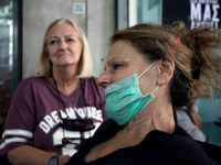 Journalists on hunger strike in Athens, Greece, October 16, 2017. Four women are on hunger strike for the 6th day demanding the survival of...