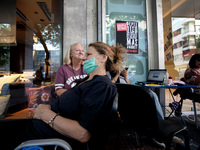 Journalists on hunger strike in Athens, Greece, October 16, 2017. Four women are on hunger strike for the 6th day demanding the survival of...