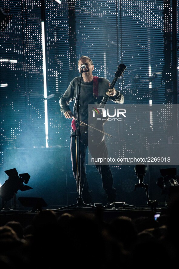 Jónsi Birgisson of the icelandic post-rock band Sigur Rós performing live at Carroponte at Mediolanum Forum in Milan on 17 Oct 2017. 