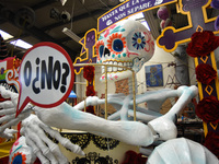 Workers of the 'Taller el Volador' made  the manufacture of skulls and catrinas that will be used for the Day of the Dead Parade inspired by...