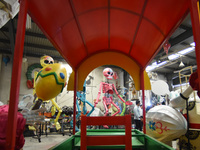 Workers of the 'Taller el Volador' made  the manufacture of skulls and catrinas that will be used for the Day of the Dead Parade inspired by...