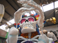 Workers of the 'Taller el Volador' made  the manufacture of skulls and catrinas that will be used for the Day of the Dead Parade inspired by...