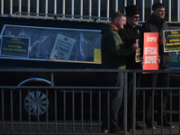 Striking rail workers, members of NBRU (National Bus & Rail Union), TEEU (Technical Engineering & Electrical Union) and SIPTU (services Indu...