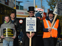 Members of N.B.R.U. (National Bus & Rail Union) , T.E.E.U. (Technical Engineering & Electrical Union) and SIPTU (ervices Industrial Professi...