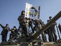 Demonstration of pro-Russian in Leninsky Komsomol park (