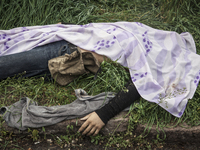 A civilian dead during the miltary offensive of the Ukrainian army (