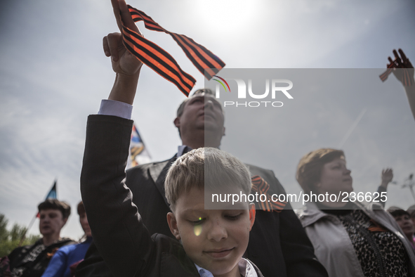 Demonstration on the anniversary of the victory of Soviet Union on the Germans 