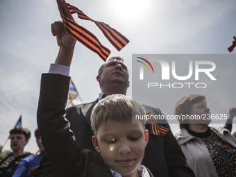 Demonstration on the anniversary of the victory of Soviet Union on the Germans (