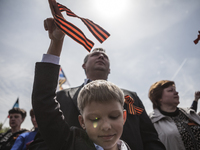 Demonstration on the anniversary of the victory of Soviet Union on the Germans (