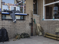 A bar used as a checkpoint by the pro-Russian (