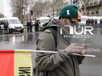 Demonstration of labour inspectors in front of the Ministry of Health and Social Affairs for the respect of trade union freedoms at the labo...