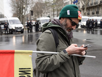 Demonstration of labour inspectors in front of the Ministry of Health and Social Affairs for the respect of trade union freedoms at the labo...