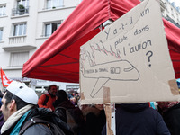 Demonstration of labour inspectors in front of the Ministry of Health and Social Affairs for the respect of trade union freedoms at the labo...