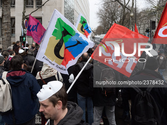 Demonstration of labour inspectors in front of the Ministry of Health and Social Affairs for the respect of trade union freedoms at the labo...