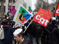 Demonstration of labour inspectors in front of the Ministry of Health and Social Affairs for the respect of trade union freedoms at the labo...