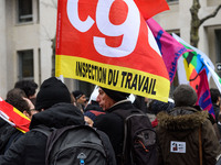 Demonstration of labour inspectors in front of the Ministry of Health and Social Affairs for the respect of trade union freedoms at the labo...