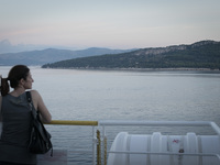 Pilgrims arrived in Split, Croatia during a pilgrimage in Medjugorje. Many italian pilgrims travel via cruise ship from Ancona, Italy to Spl...