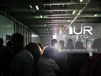 Pilgrim descending from the ship in the Split City, Croatia to reach Medjugorje via bus or car. Almost one million people visit Medjugorje e...