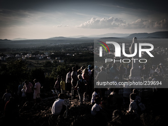 A statue of Virgin Mary on the the Apparition Hill, in Medjugorie. Almost one million people visit Medjugorje each year, where the Virgin Ma...