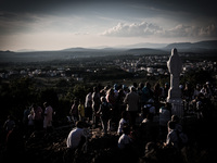 A statue of Virgin Mary on the the Apparition Hill, in Medjugorie. Almost one million people visit Medjugorje each year, where the Virgin Ma...