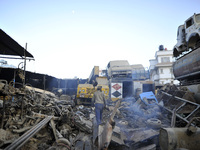 A worker searching for Iron materials at Sanepa, Lalitpur, Nepal on Friday, December 29, 2017.  (