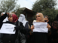 A march in support of the rights of Palestinian employees, hired by the former Hamas government in Gaza, demanding their rights and integrat...