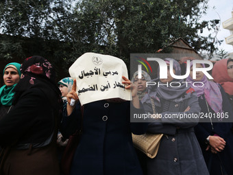 A march in support of the rights of Palestinian employees, hired by the former Hamas government in Gaza, demanding their rights and integrat...