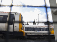 View of a Southeastern train as it makes its way to Charing Cros Station, London on January 3, 2018. Train strikes are looming in the new ye...