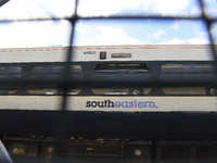 View of a Southeastern train as it makes its way to Charing Cros Station, London on January 3, 2018. Train strikes are looming in the new ye...