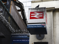 View of a Southeastern train as it makes its way to Charing Cros Station, London on January 3, 2018. Train strikes are looming in the new ye...