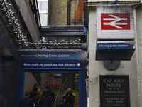 View of a Southeastern train as it makes its way to Charing Cros Station, London on January 3, 2018. Train strikes are looming in the new ye...