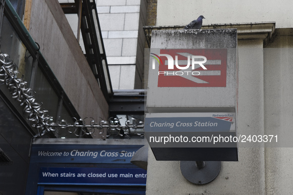 View of a Southeastern train as it makes its way to Charing Cros Station, London on January 3, 2018. Train strikes are looming in the new ye...