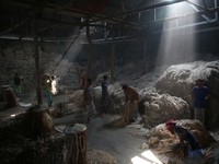 workers work in a jute processing factory in Narayanganj, Bangladesh. January 7, 2018 (