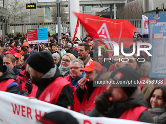 A few thousand came to the rally in front of the BMW factory on 2 February 2017. The worker's union IG Metall called for a strike throughout...