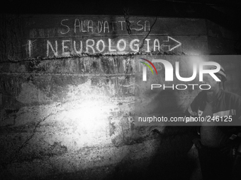 Italy, Sardinia 2013 "Neurologia" in italian means neurology. It Is easy to find all around handwriting on the walls, the idea is to minimiz...