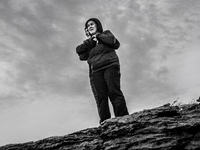 Italy, Sardinia 2014 Rosaria enjoy a day of with her daughter near to the sea side. (