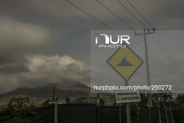 Photo taken on Sept. 13, 2014
A marks volcano at Naman Teran village, Naman Teran Distric, Karo, North Sumatera. Indonesia. 12 September 201...