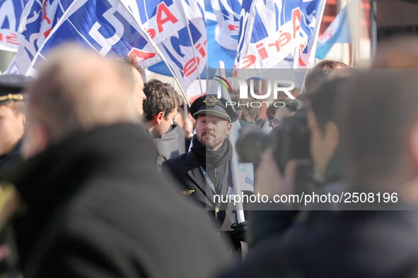 Coordinated one-day strike involving Air France pilots, cabin crew and ground staff at Roissy Charles-de-Gaulle airport in Roissy-en-France,...