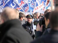 Coordinated one-day strike involving Air France pilots, cabin crew and ground staff at Roissy Charles-de-Gaulle airport in Roissy-en-France,...