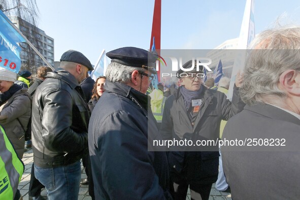 Coordinated one-day strike involving Air France pilots, cabin crew and ground staff at Roissy Charles-de-Gaulle airport in Roissy-en-France,...